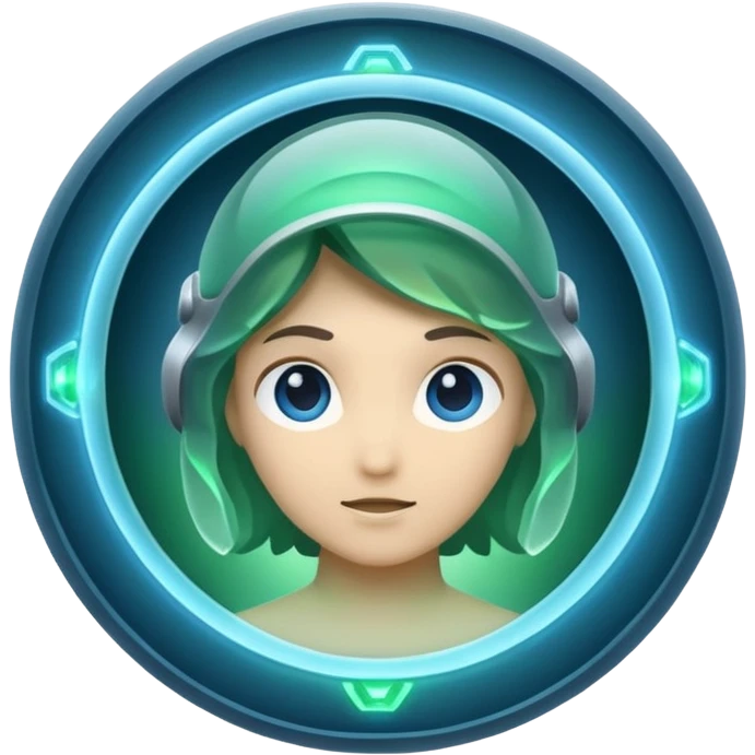 halo blue and green emoji