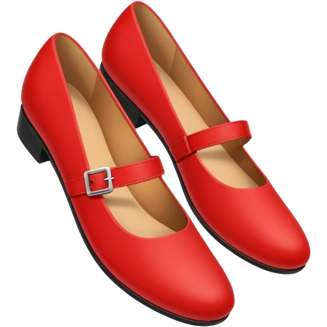plain isolated red flat shoes emoji