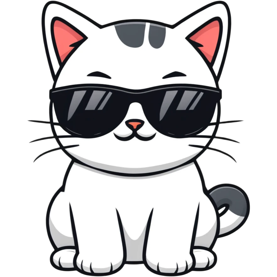 Cat with sunglasses emoji
