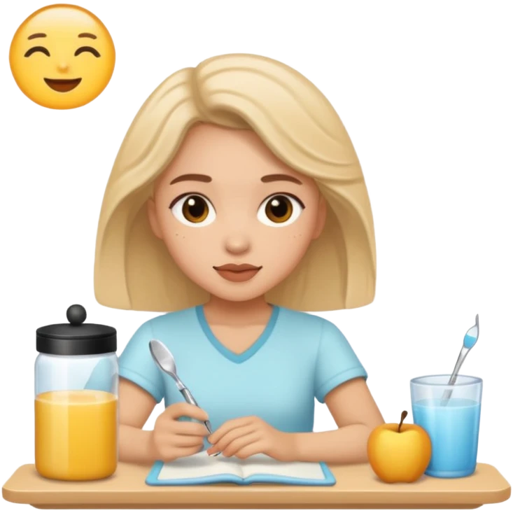 I want a girl doing aesthetic morning routine emoji