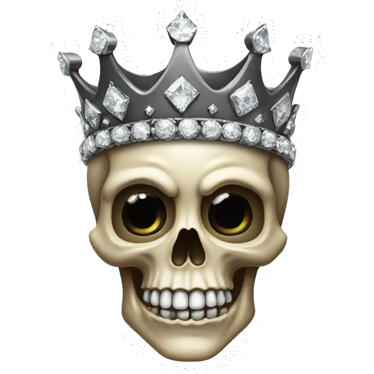 Skull with diamond crown emoji