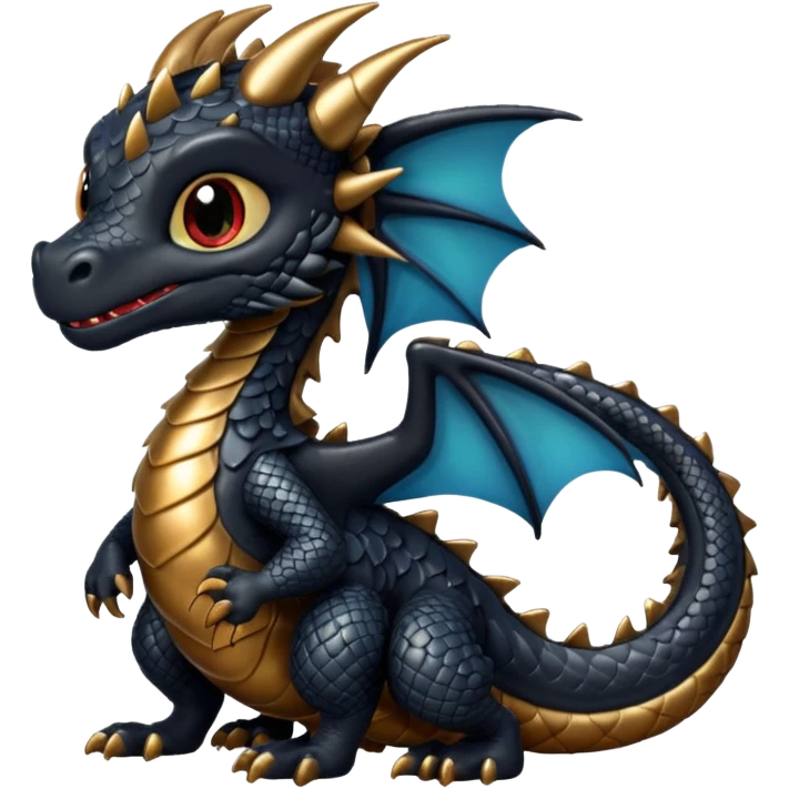 baby black dragon emoji