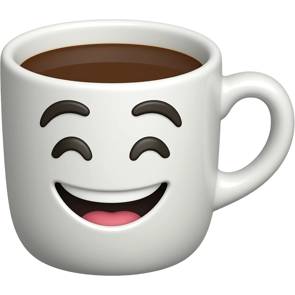 smiling coffee cup emoji