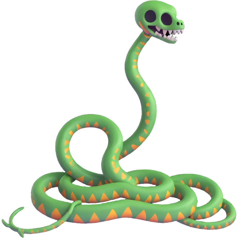 skeleton snake emoji