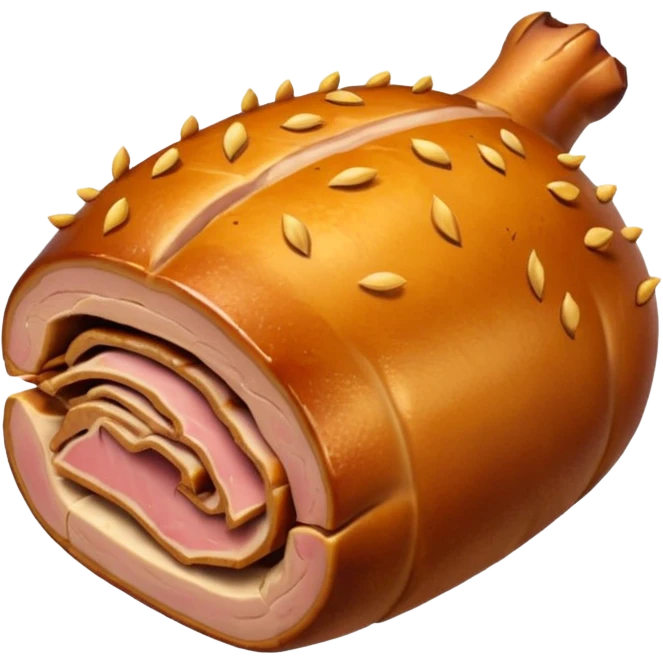 a roasted joint of pork emoji emoji