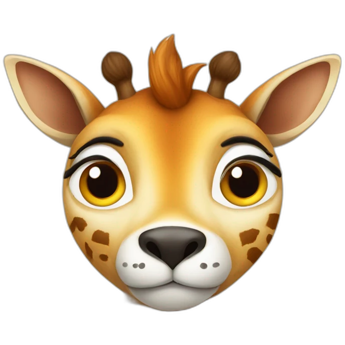 Girafe, chouette, renard blanc,mangouste, renard roux, lion, emoji