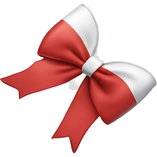 Plain Red cheer bow emoji
