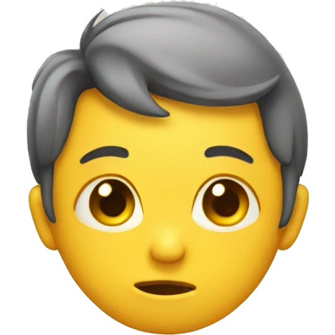 Shy cute yellow emoji emoji