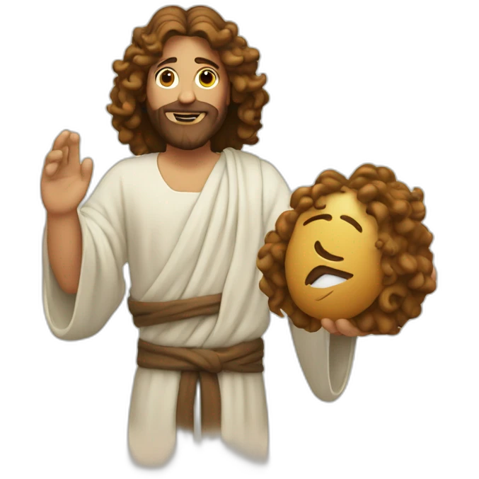 jesus-with-curles emoji