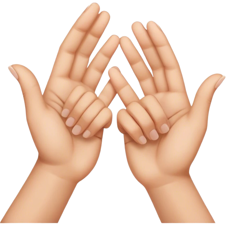 Hands together and fingers interlocked  emoji