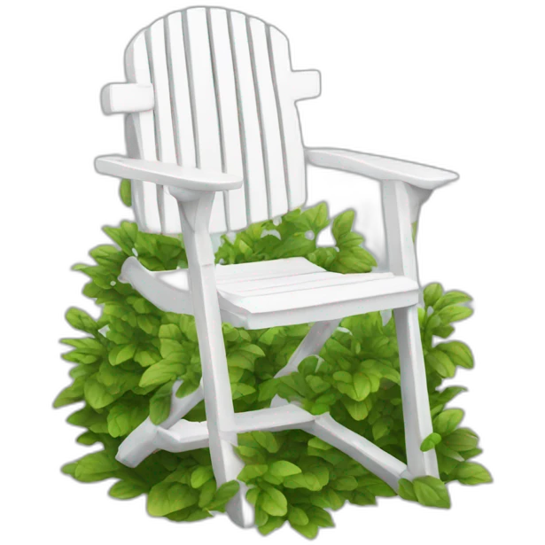 white plastic garden chair emoji