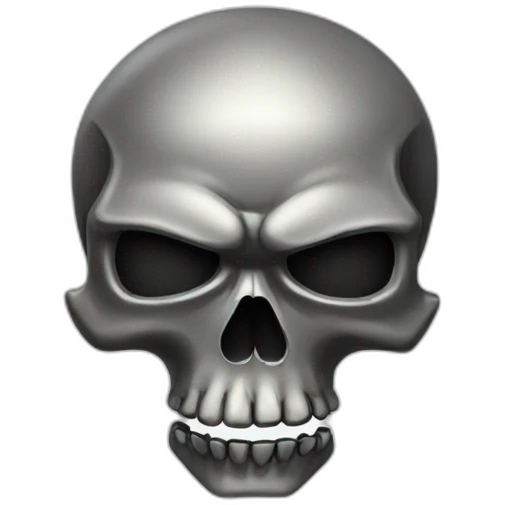 Heavy metal skull emoji