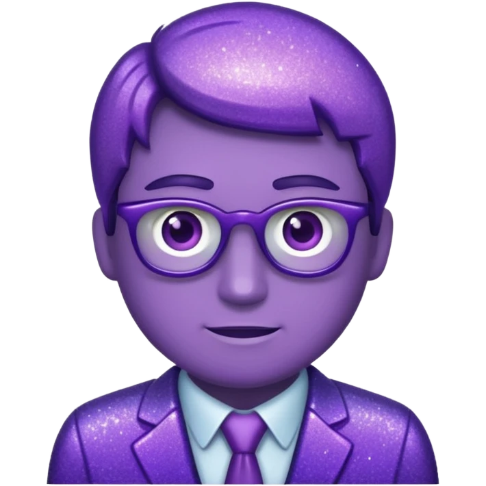 Purple Glitter Symbol of Manager emoji