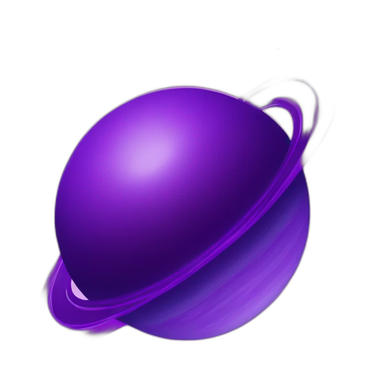 Purple heart shape Saturn emoji