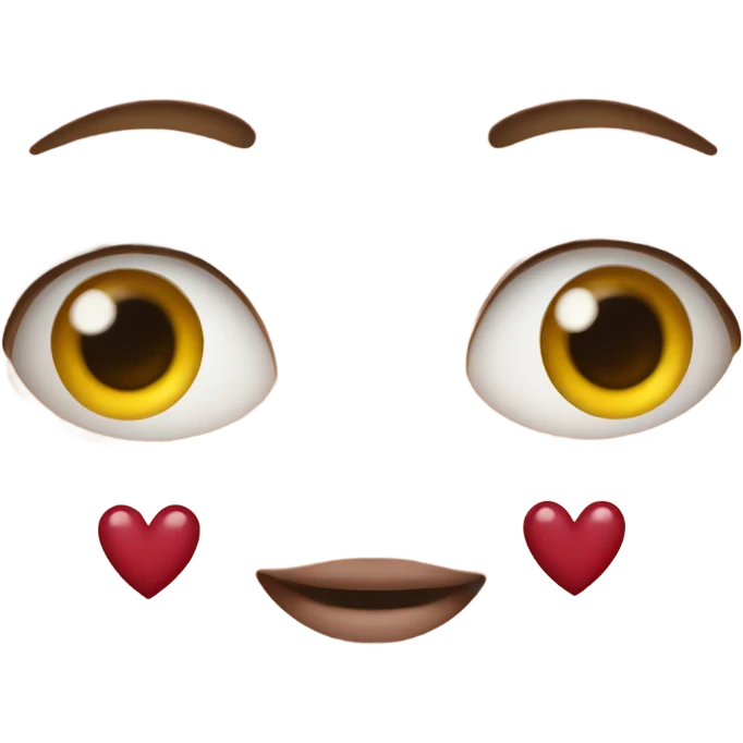 Hearts in eyes emoji