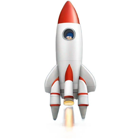 Rocket ship with astronaut in the window emoji