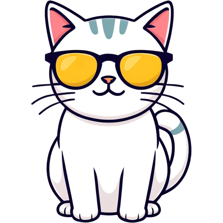 Cat with sunglasses emoji