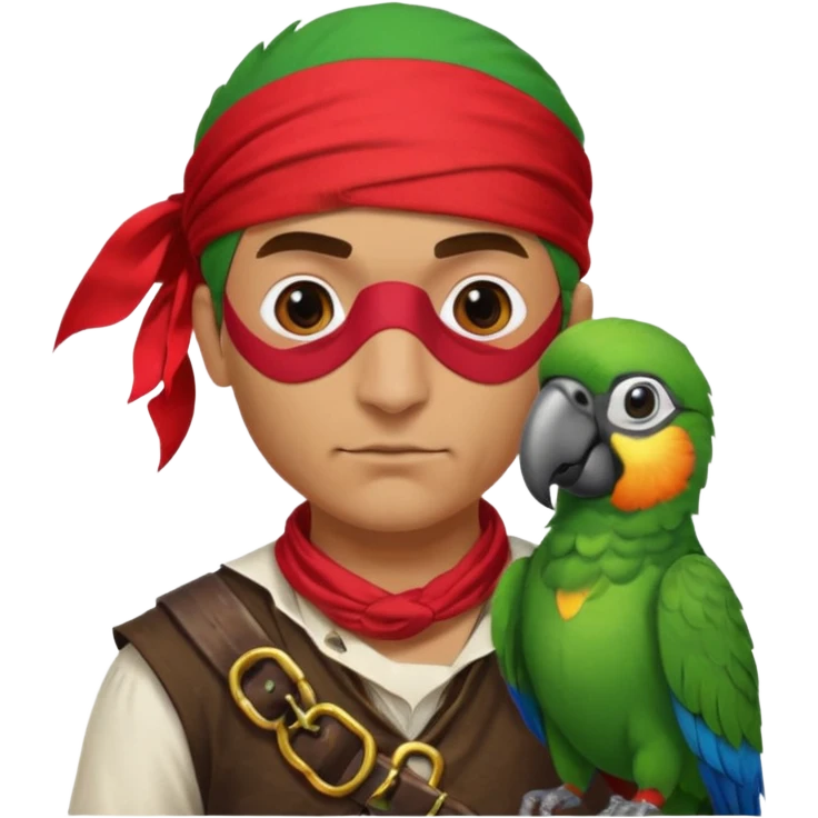 pirate and parrot emoji
