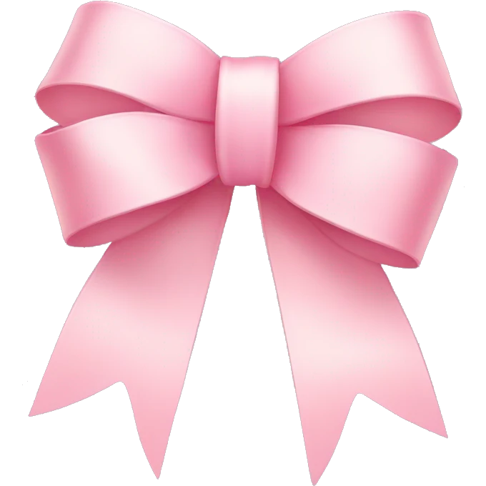 light pink ribbon bow emoji