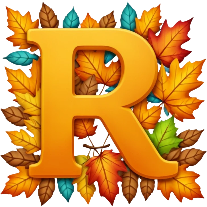 the letter in the leaves emoji