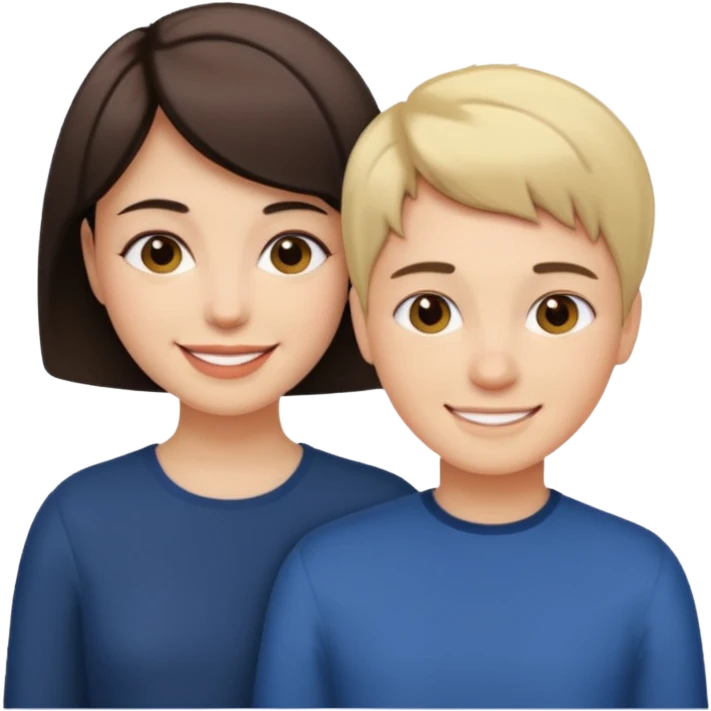 단발 여자 한명이랑 남성 한명 제작 emoji