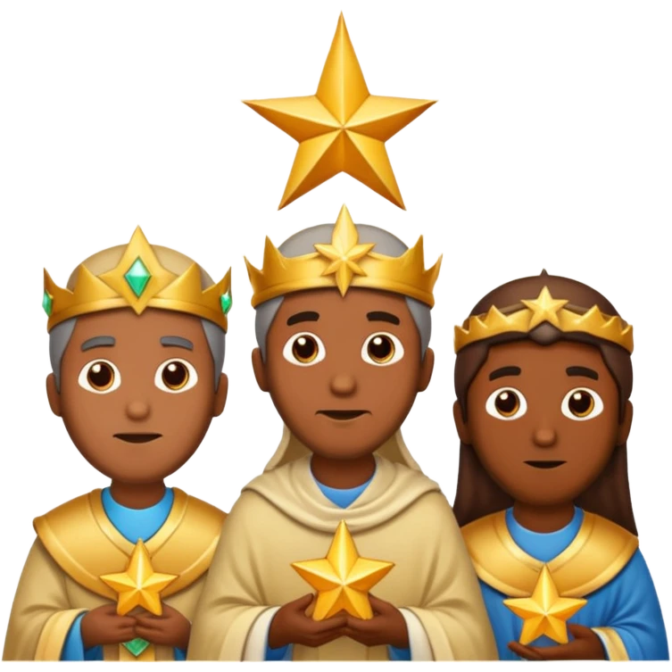 three wise men, add the star on top emoji