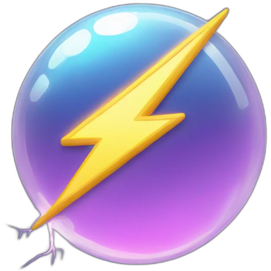 lightning bubble emoji