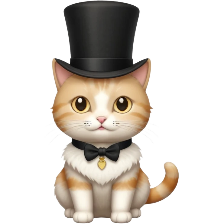 cat wearing a tophat emoji