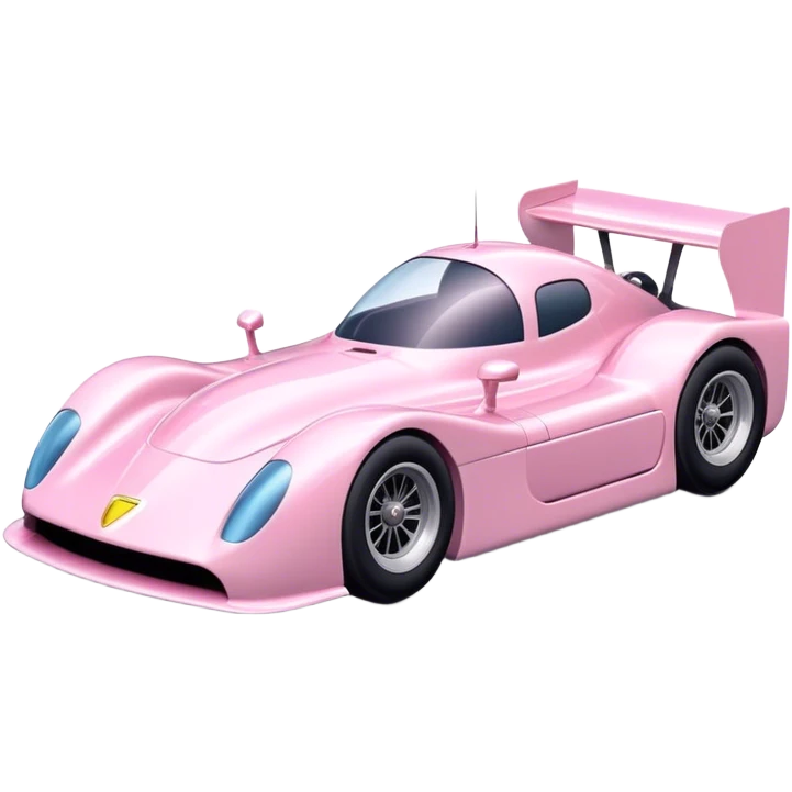 pastel pink race car emoji