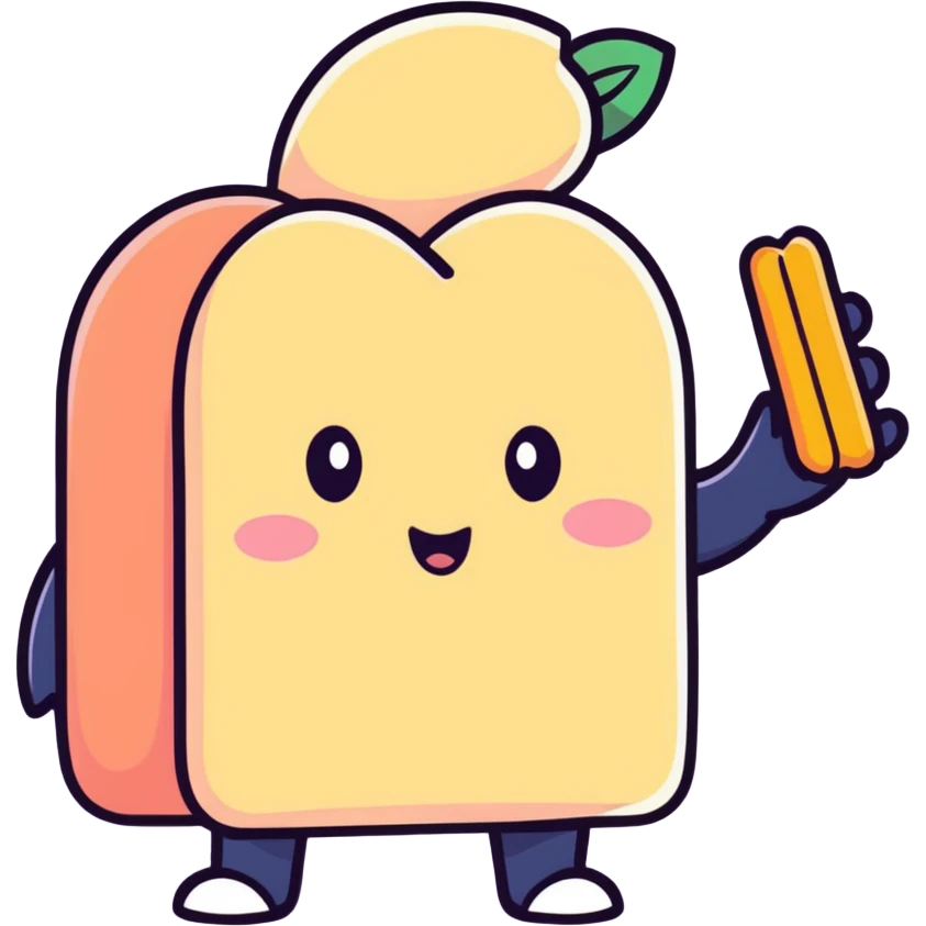 PEACH eating Twinkie  emoji