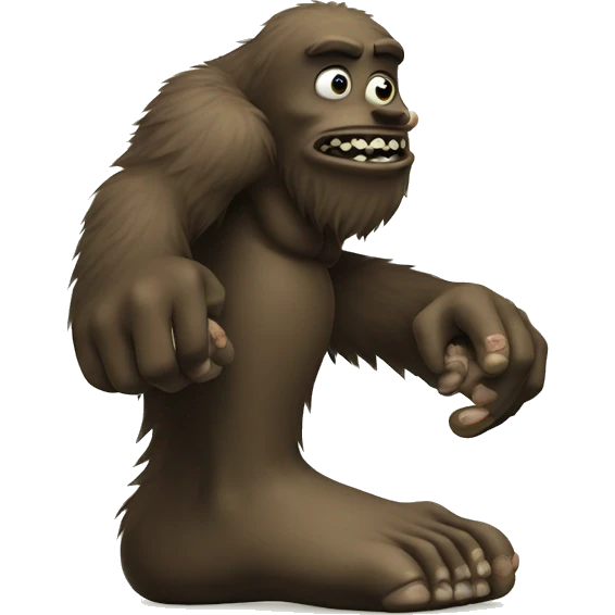 big foot with worms emoji