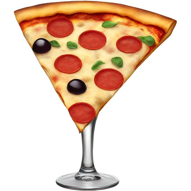 Wine drinking pizza emoji
