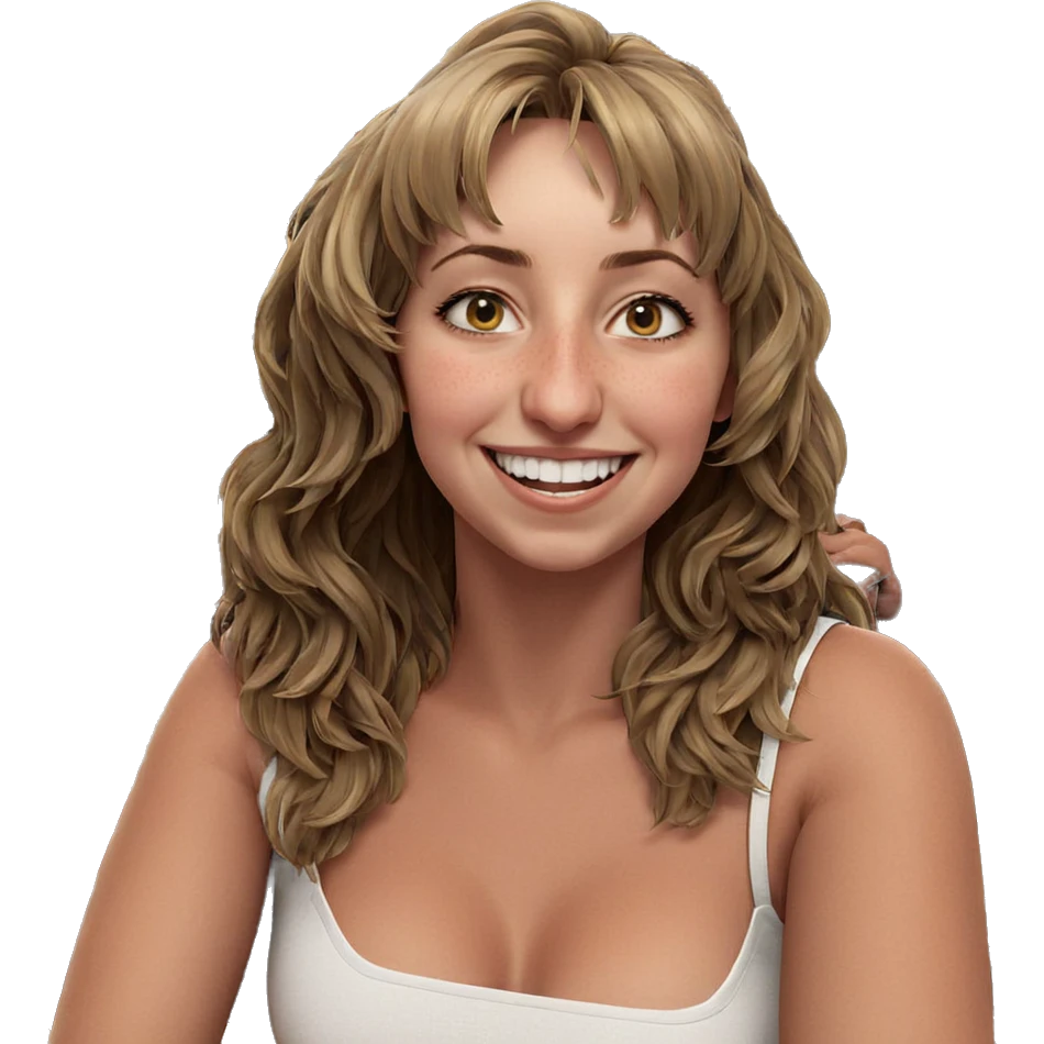 smiling girl with boys indoors emoji