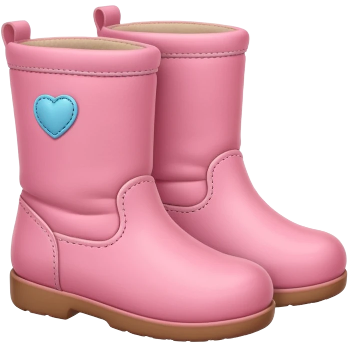pink baby boots emoji
