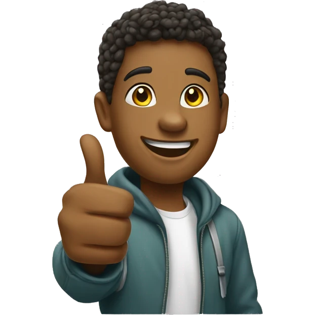 student gettn thumb up emoji