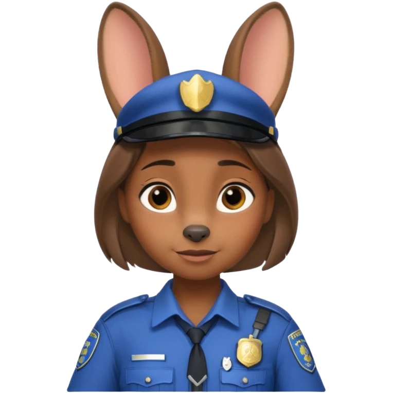 judy hopps with police suit from zootopia, pixar emoji