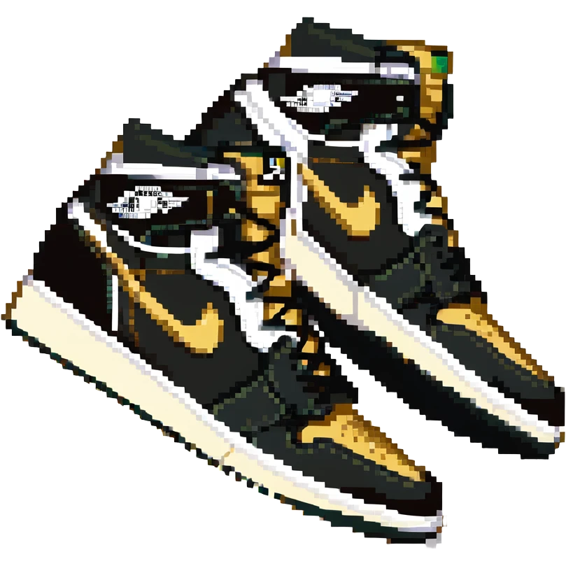 black and gold Jordan 1 sneaker emoji