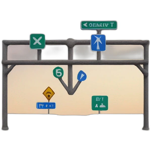 Crossroad signs emoji