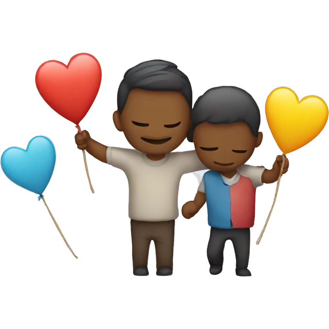 Un abrazo con colores  emoji