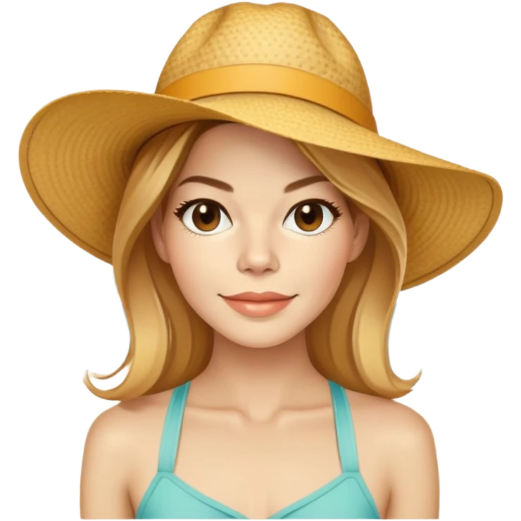 Michelle Monaghan with honey blonde hair on vacation at beach emoji