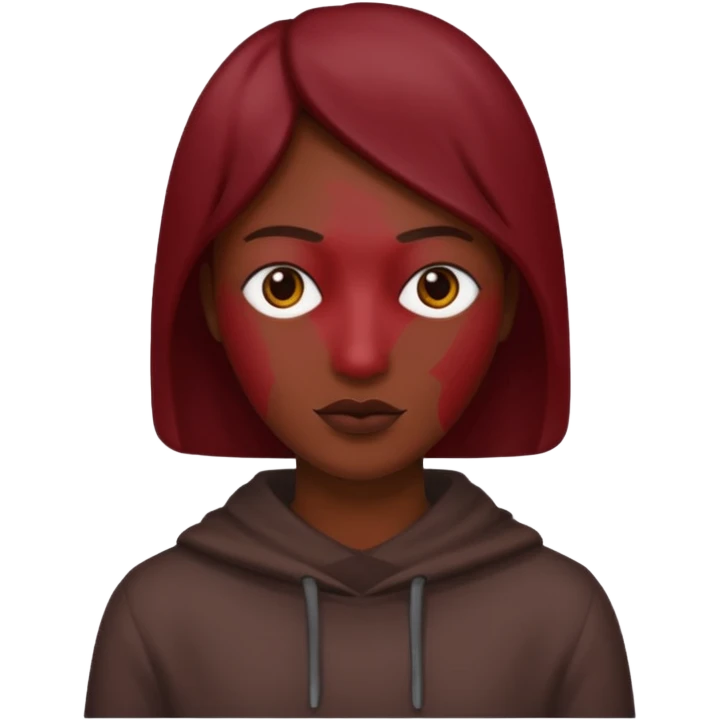 Cery dark Red point without face emoji