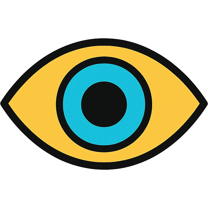 eyes icon with color outline emoji
