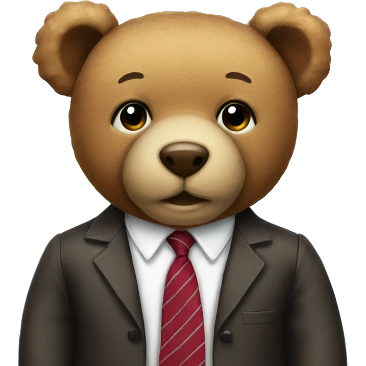 Teddy with a tie emoji