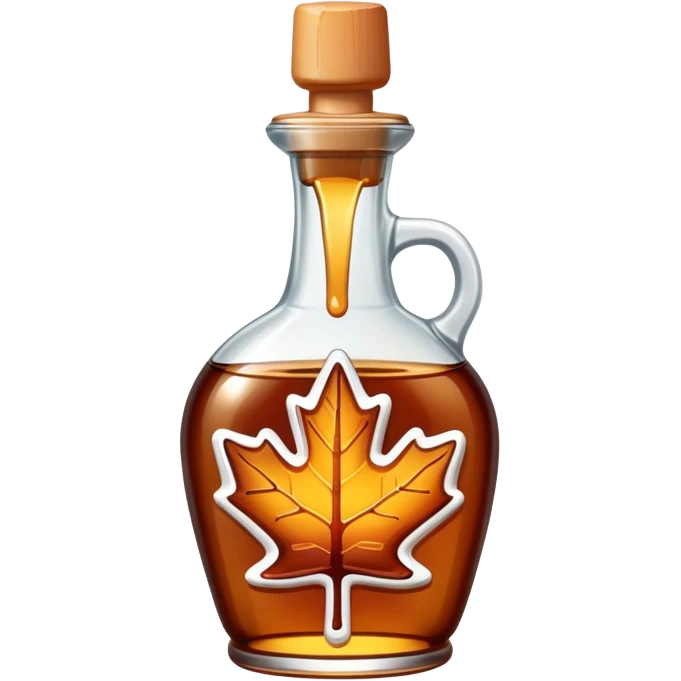 maple syrup bottle with syrup dripping emoji