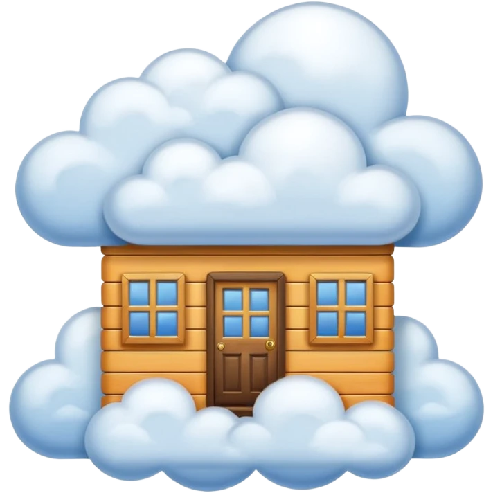 house made of clouds material  emoji