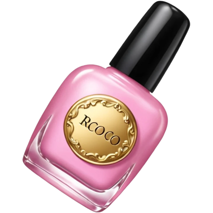 gold rococo pink inflatable puffy nail polish emoji