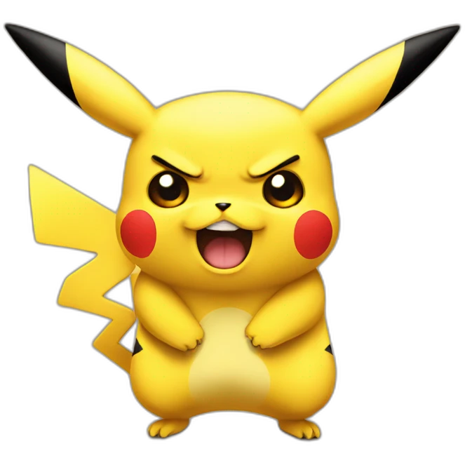 angry pikachu emoji