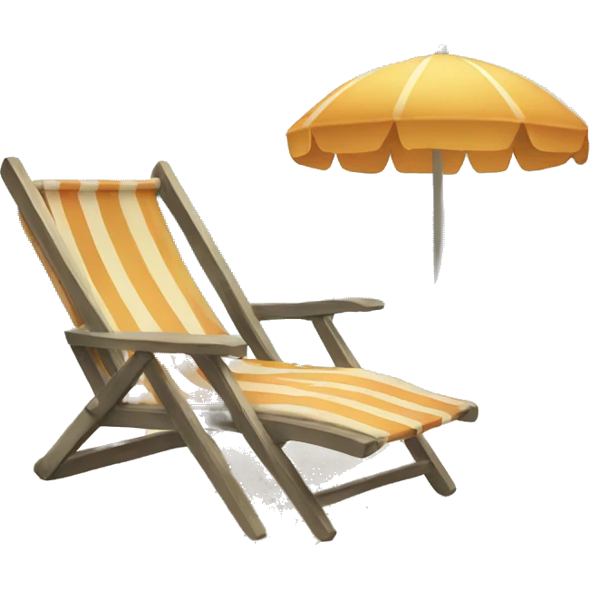 Beach chair, island emoji