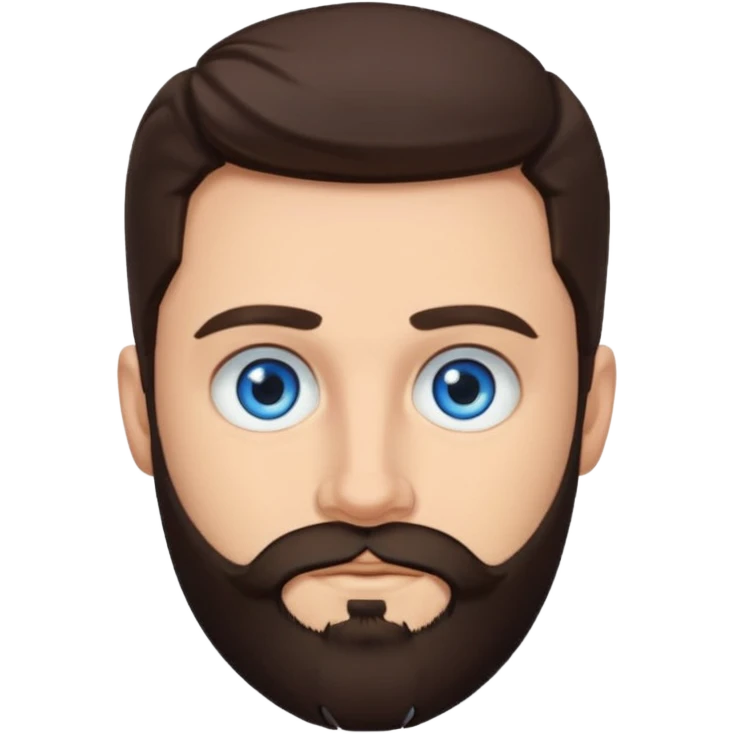 Frankie Zulferino (b.1990) with blue eyes, dark brown hair and beard emoji
