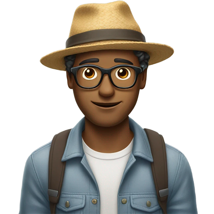 nerdy guy with hat emoji